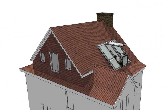 The new hip end and hip-to-gable loft conversion significantly increases space.